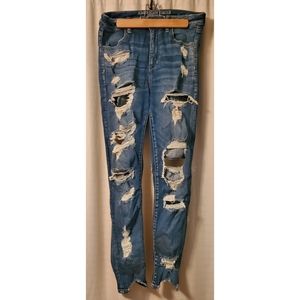 American Eagle Super Stretch X ripped jeans